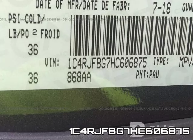 1C4RJFBG7HC606875 фото 10