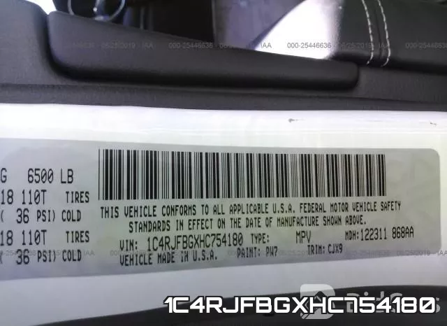 1C4RJFBGXHC754180 фото 10