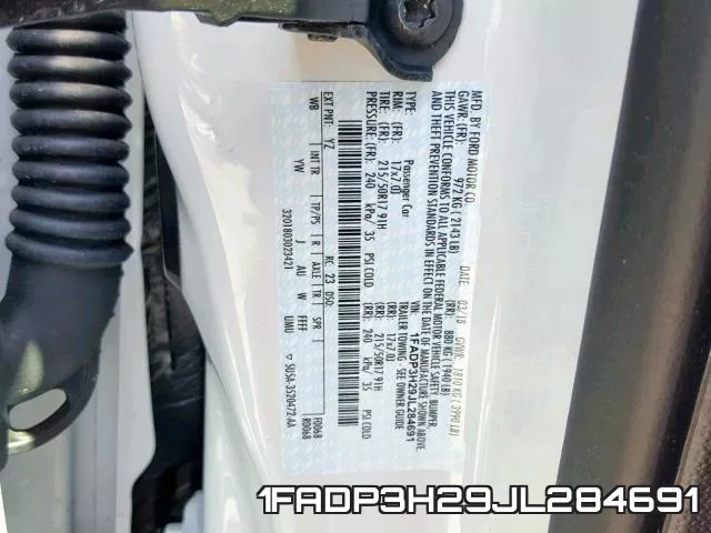 1FADP3H29JL284691 фото 2