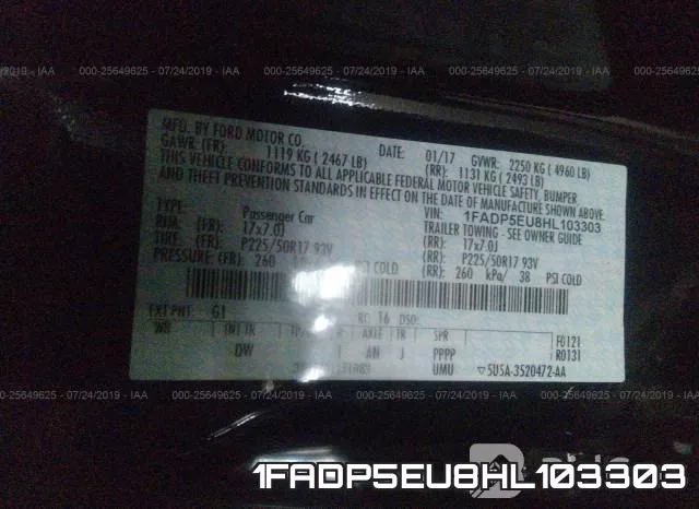 1FADP5EU8HL103303 фото 10