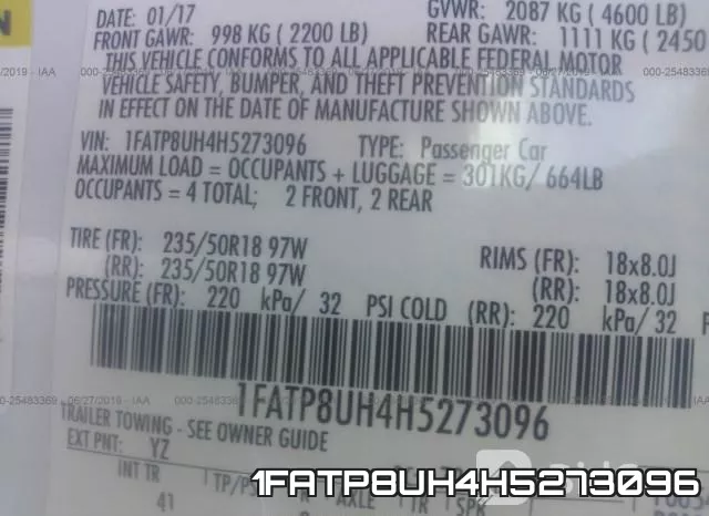 1FATP8UH4H5273096 фото 10