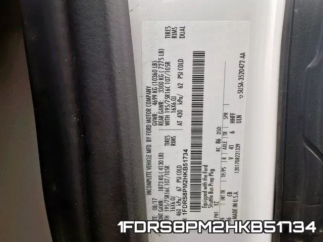 1FDRS8PM2HKB51734 фото 2