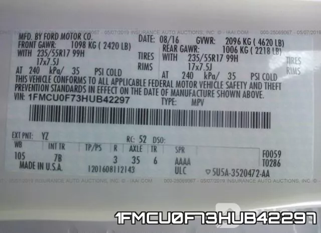 1FMCU0F73HUB42297 фото 10