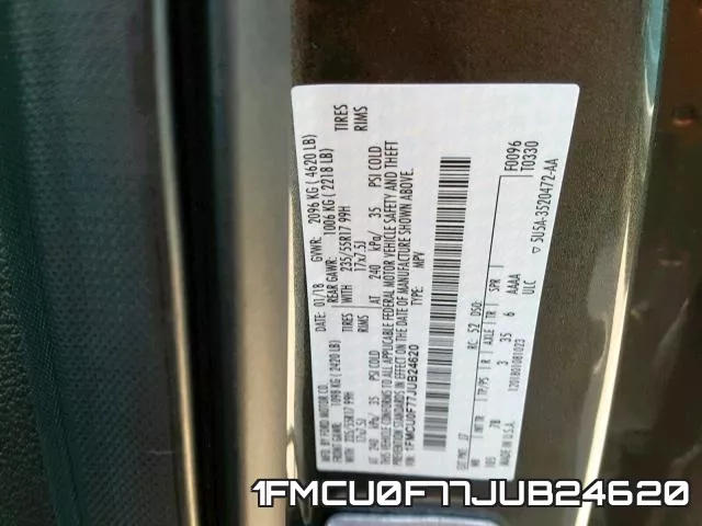 1FMCU0F77JUB24620 фото 2