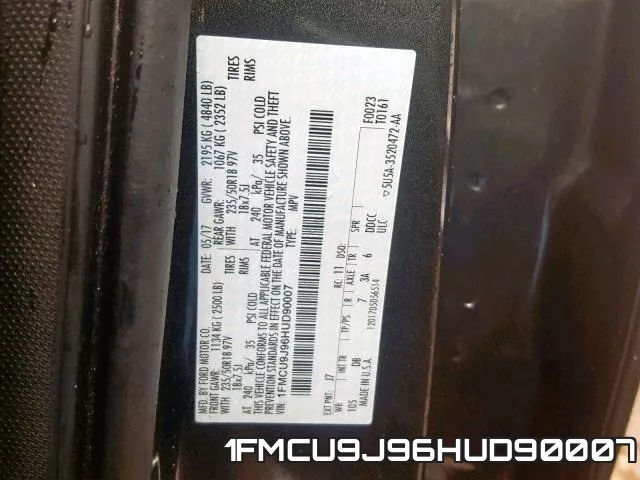 1FMCU9J96HUD90007 фото 2