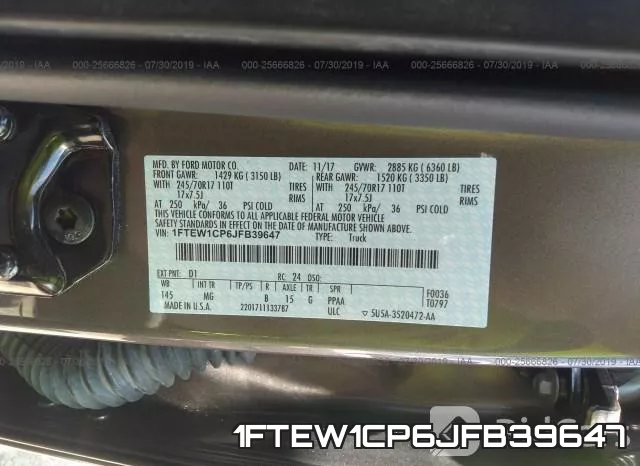 1FTEW1CP6JFB39647 фото 9