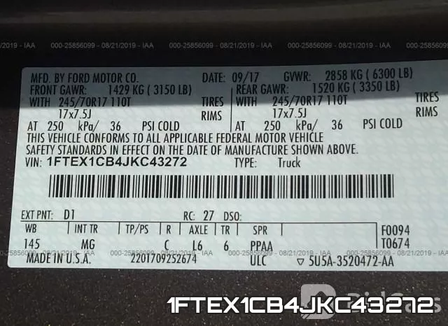 1FTEX1CB4JKC43272 фото 10