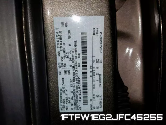 1FTFW1EG2JFC45255 фото 2