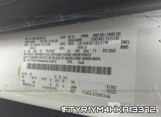 1FTYR1YM4HKA13372 фото 10