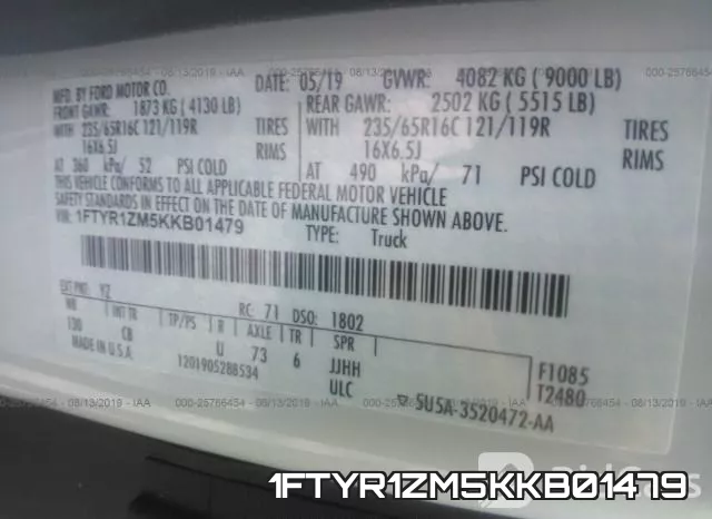 1FTYR1ZM5KKB01479 фото 10