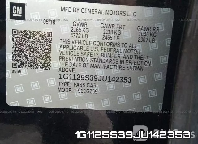 1G1125S39JU142353 фото 10