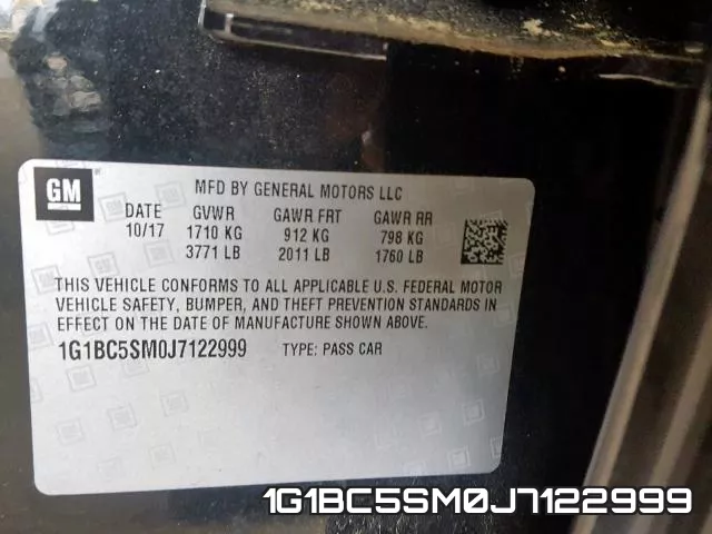 1G1BC5SM0J7122999 фото 2