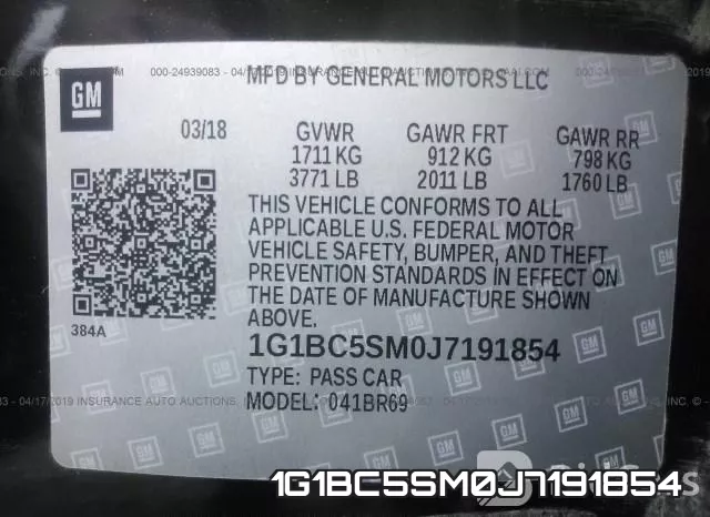 1G1BC5SM0J7191854 фото 9