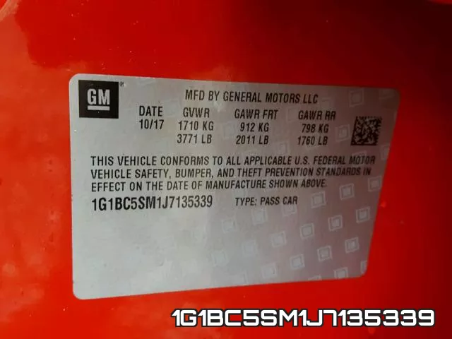 1G1BC5SM1J7135339 фото 2