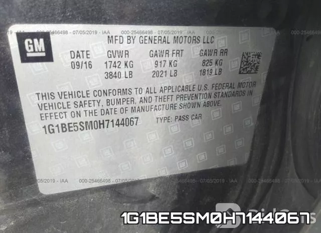 1G1BE5SM0H7144067 фото 10