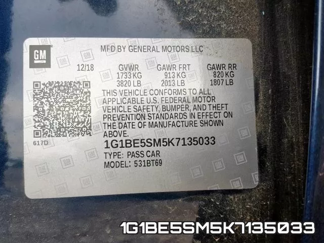 1G1BE5SM5K7135033 фото 2