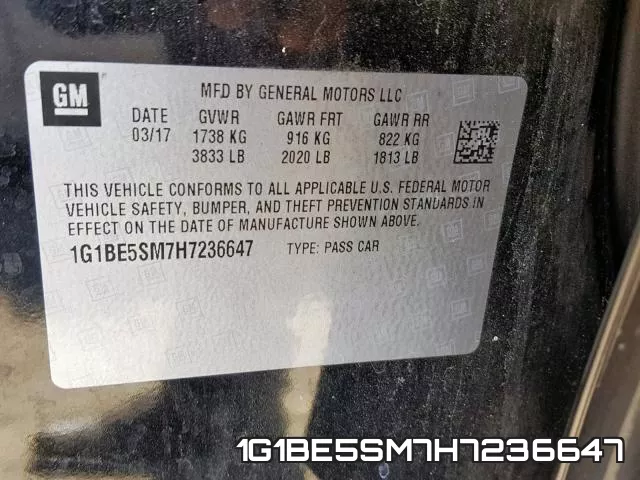 1G1BE5SM7H7236647 фото 2