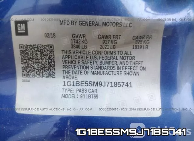 1G1BE5SM9J7185741 фото 10