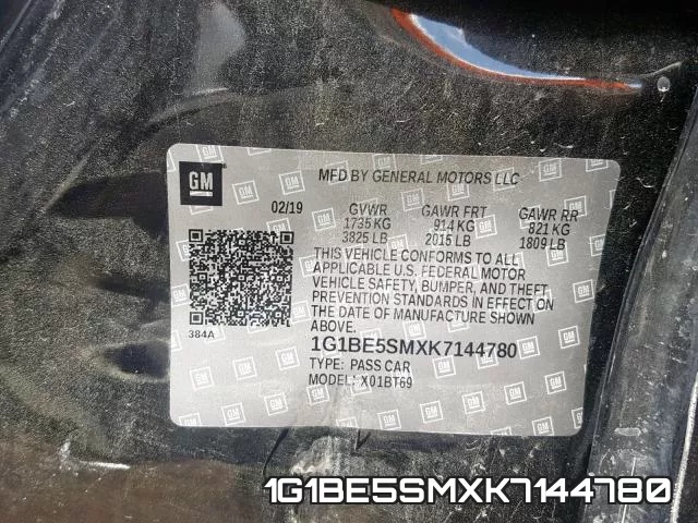 1G1BE5SMXK7144780 фото 2