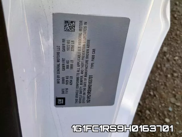 1G1FC1RS9H0163701 фото 2