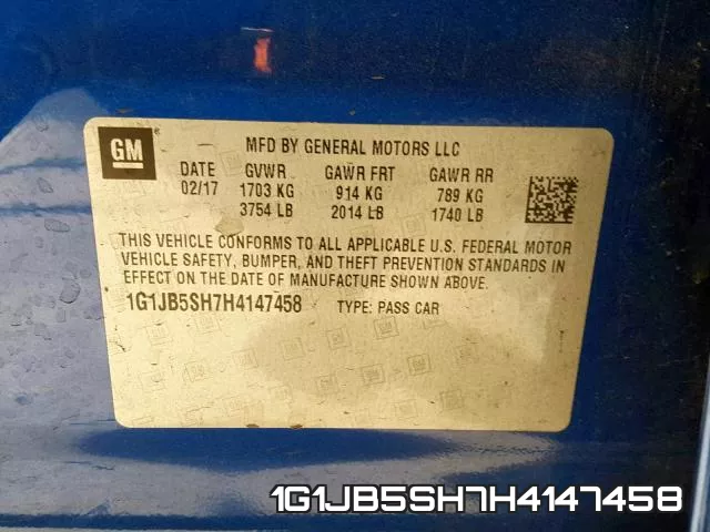 1G1JB5SH7H4147458 фото 2
