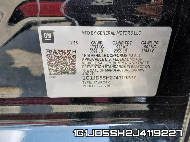 1G1JD5SH2J4119227 фото 2