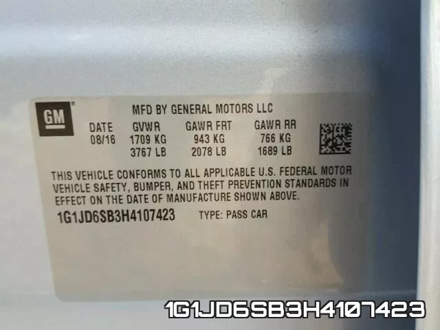 1G1JD6SB3H4107423 фото 2
