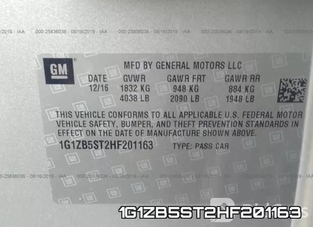 1G1ZB5ST2HF201163 фото 10