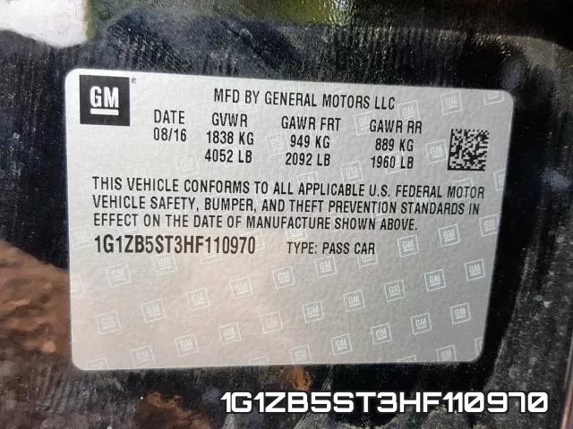 1G1ZB5ST3HF110970 фото 2