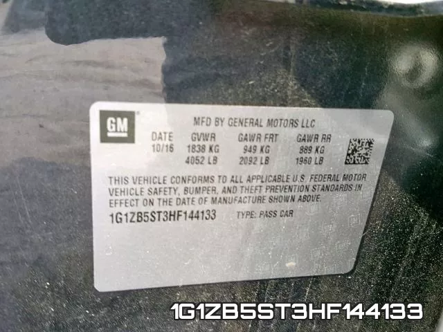 1G1ZB5ST3HF144133 фото 2