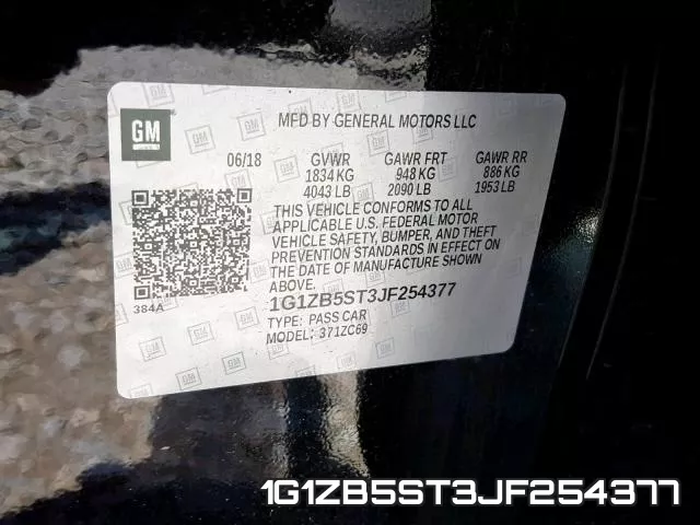 1G1ZB5ST3JF254377 фото 2