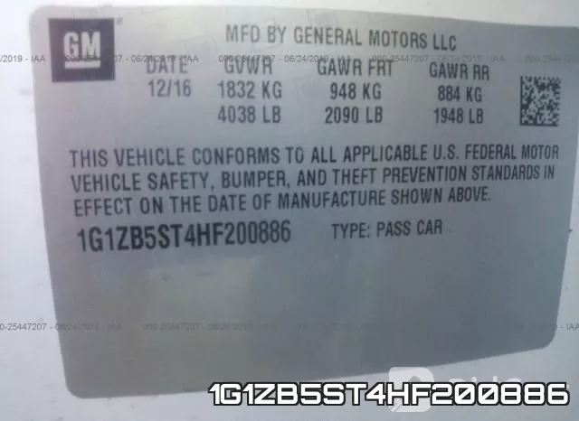 1G1ZB5ST4HF200886 фото 10