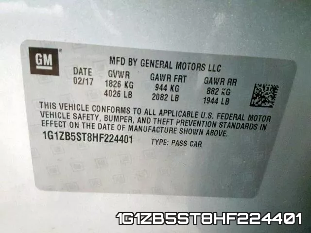 1G1ZB5ST8HF224401 фото 2