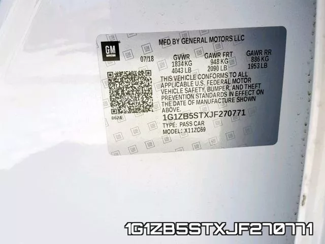 1G1ZB5STXJF270771 фото 2