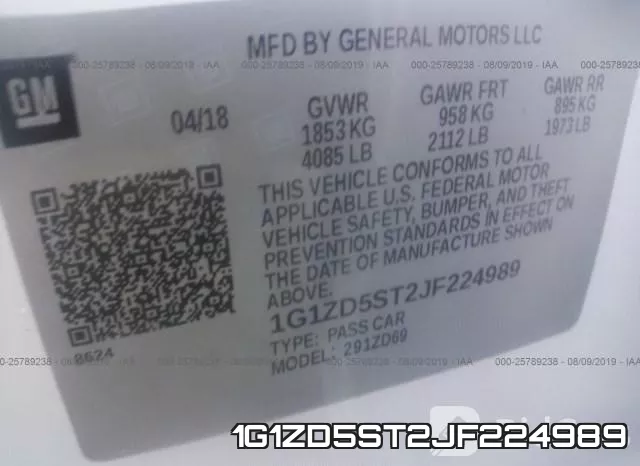 1G1ZD5ST2JF224989 фото 9