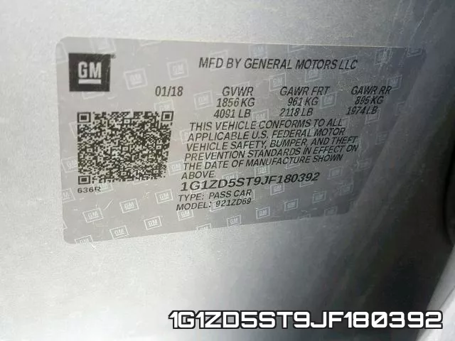 1G1ZD5ST9JF180392 фото 2