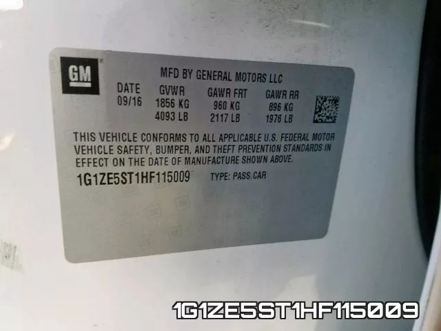 1G1ZE5ST1HF115009 фото 2