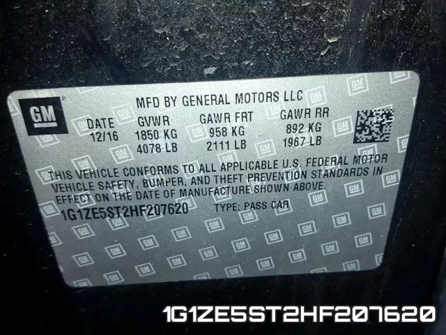 1G1ZE5ST2HF207620 фото 2
