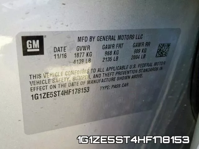 1G1ZE5ST4HF178153 фото 2
