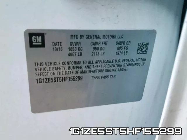 1G1ZE5ST5HF155299 фото 2