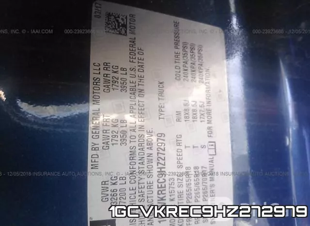 1GCVKREC9HZ272979 фото 10