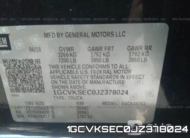 1GCVKSEC0JZ378024 фото 10