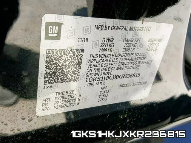 1GKS1HKJXKR236815 фото 2