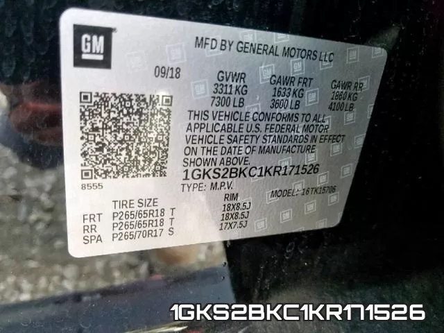 1GKS2BKC1KR171526 фото 2