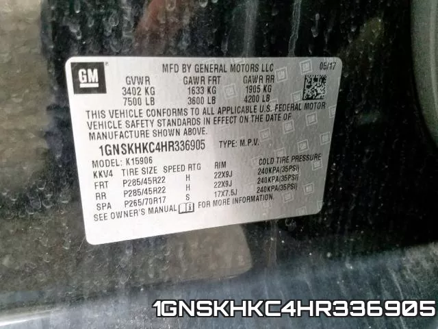 1GNSKHKC4HR336905 фото 2