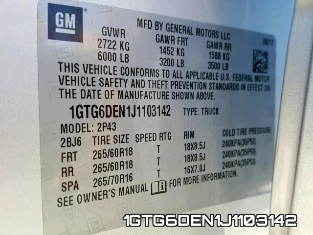 1GTG6DEN1J1103142 фото 2