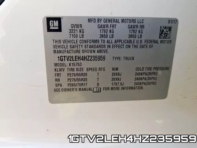1GTV2LEH4HZ235959 фото 2