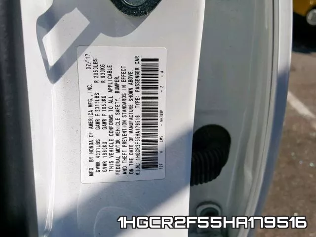 1HGCR2F55HA179516 фото 2