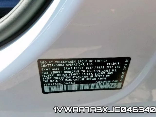 1VWAA7A3XJC046340 фото 2