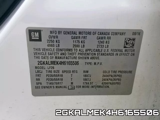 2GKALMEK4H6165506 фото 2